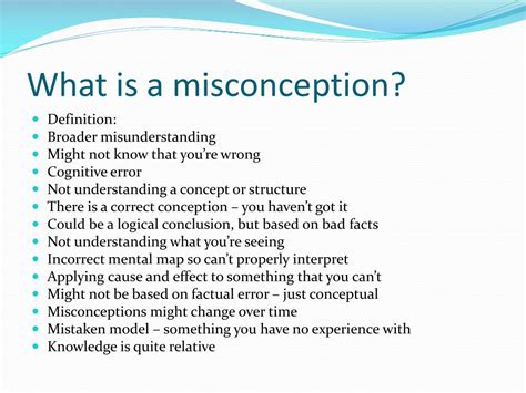 misconception 뜻: 오해의 바다 속에서 길을 찾다